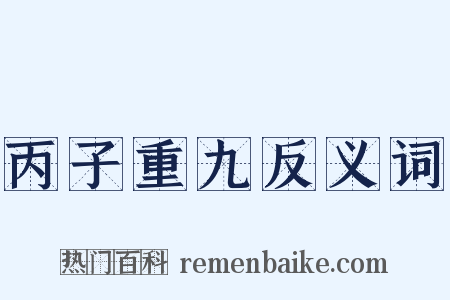 丙子重九反义词是什么意思的图片